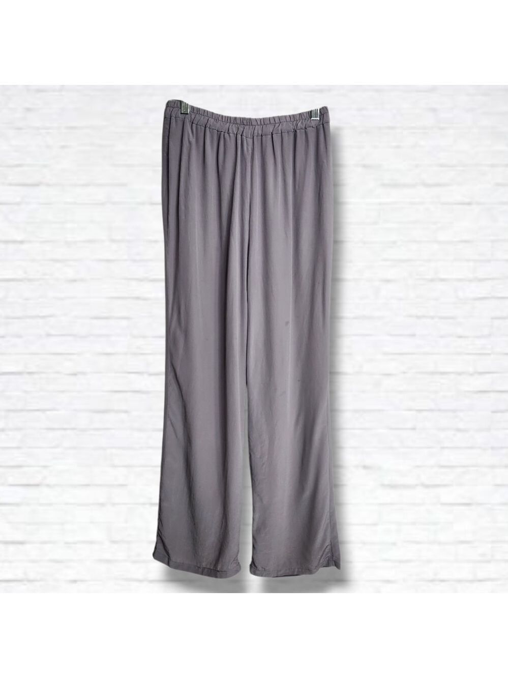 Vintage Light Grey Silk High Rise Pajama Pants Size XS/S